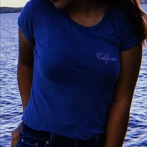 Light blue California cropped tee